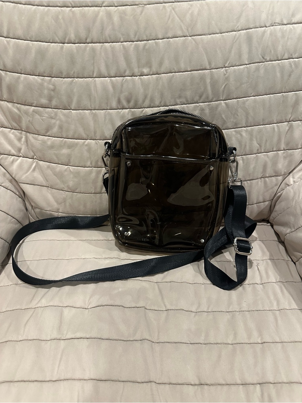 Clear Black Crossbody Bag